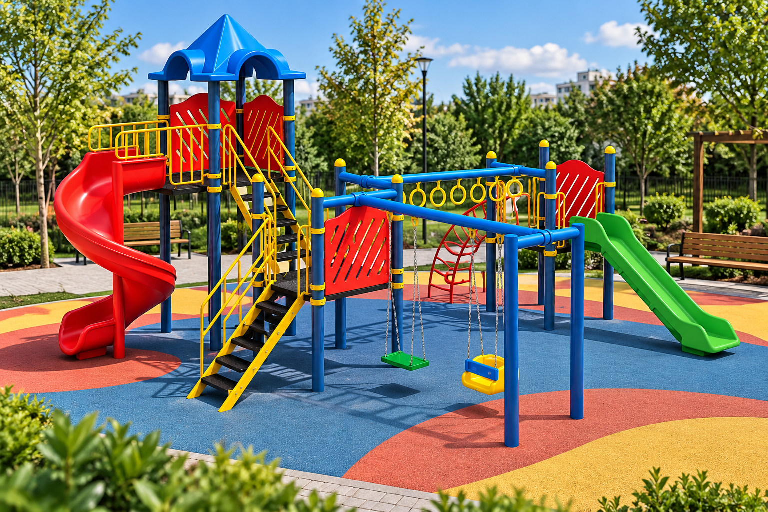 Çocuk Oyun Parkı 8.5x6.5, Komando Halkalı Model