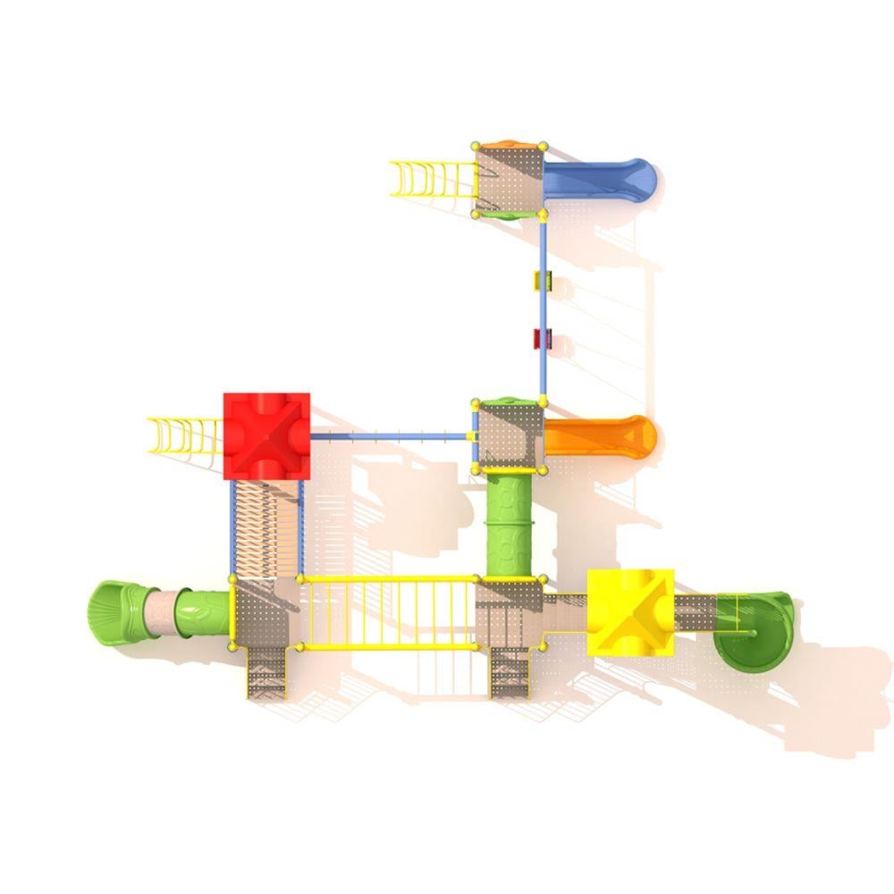 Çocuk Oyun Parkı, Altı Kuleli Dört Kaydıraklı 10mx9,5m