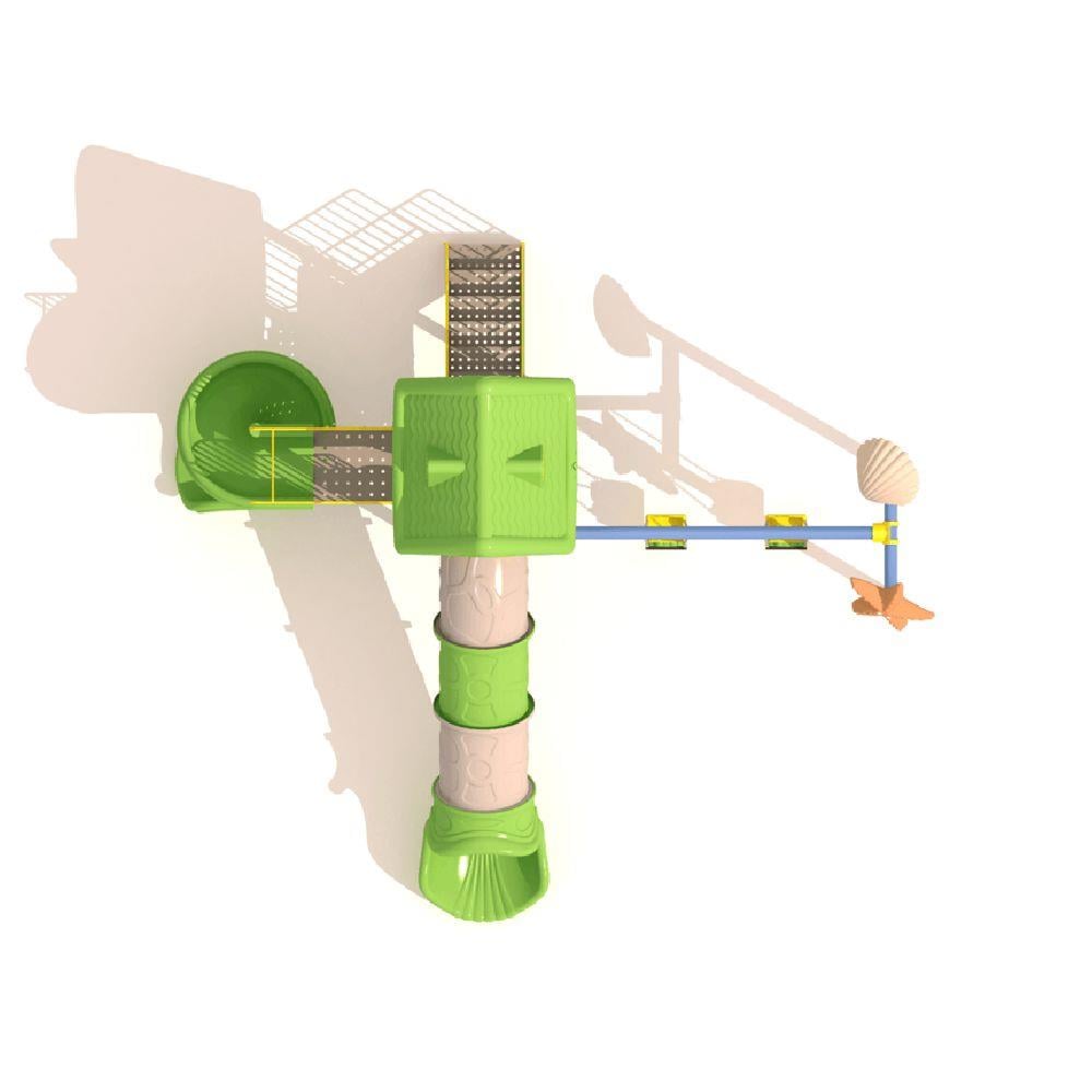 Çocuk Oyun Parkı - Deniz Kabuğu ve Deniz Yıldızı Figürlü Ev Çatılı Model