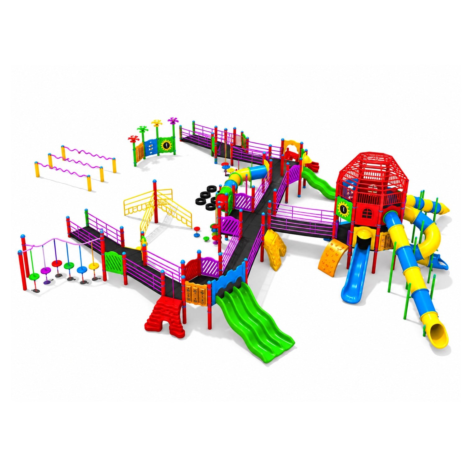 Mega-Size Inclusive Playground with Multi-Activity Zone – 15 x 20 m