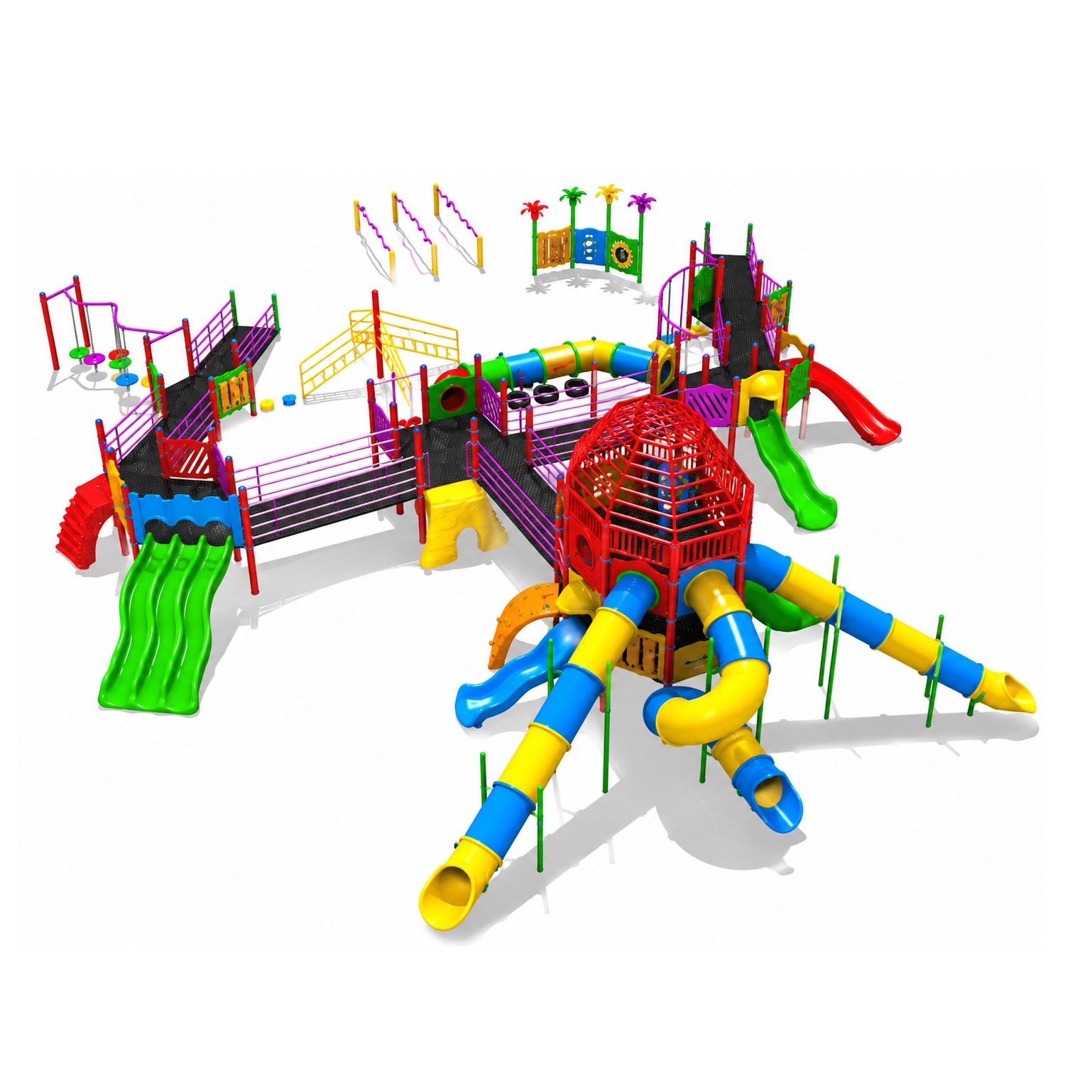 Mega-Size Inclusive Playground with Multi-Activity Zone – 15 x 20 m