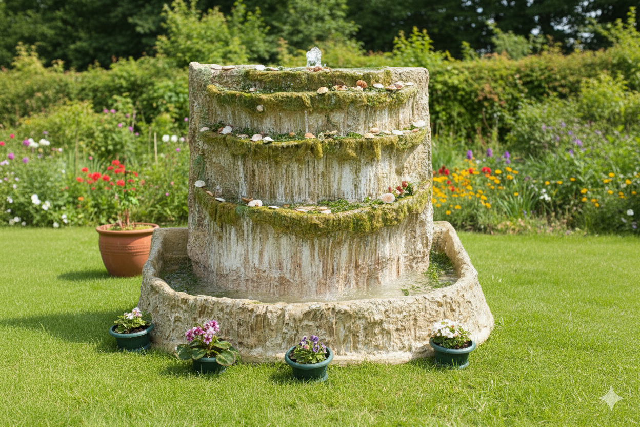 Dekoratif Süs Havuzu h130-cm Pamukkale Temalı