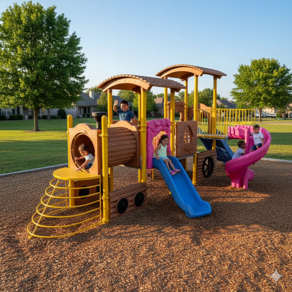 Dış Mekan Çocuk Oyun Parkı - TRN-03 Tren Temalı Modeli