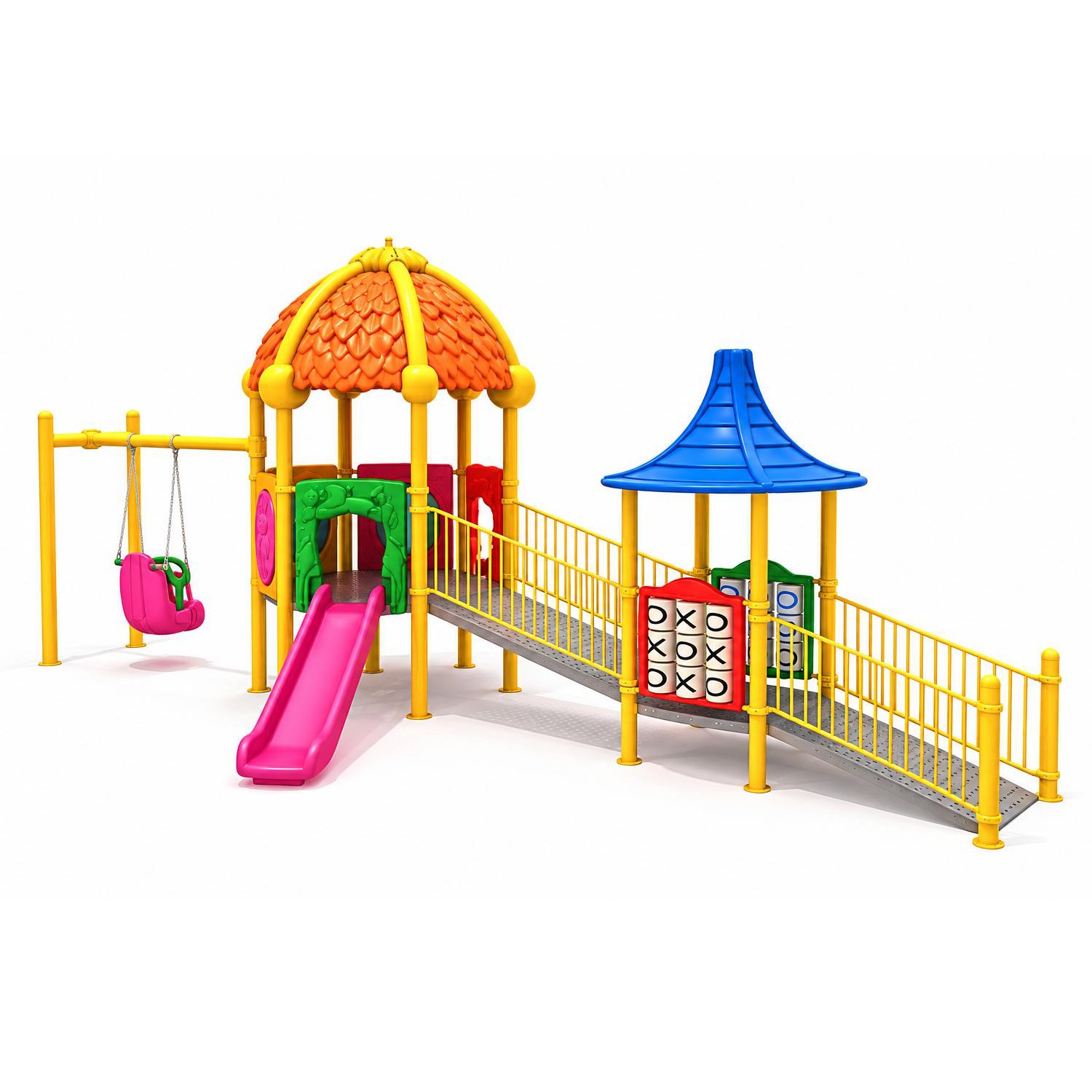 Engelli Çocuk Oyun Parkı 10x5m, Engelli Salıncak İlaveli