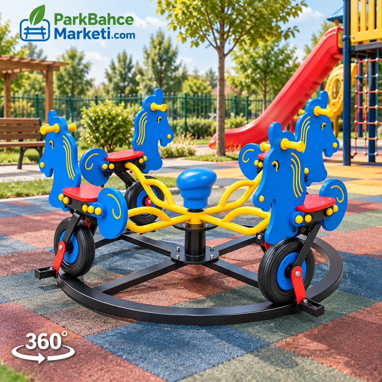 HDPE Bisikletli Dönence DNC-1003 | Çocuk Oyun Elemanı
