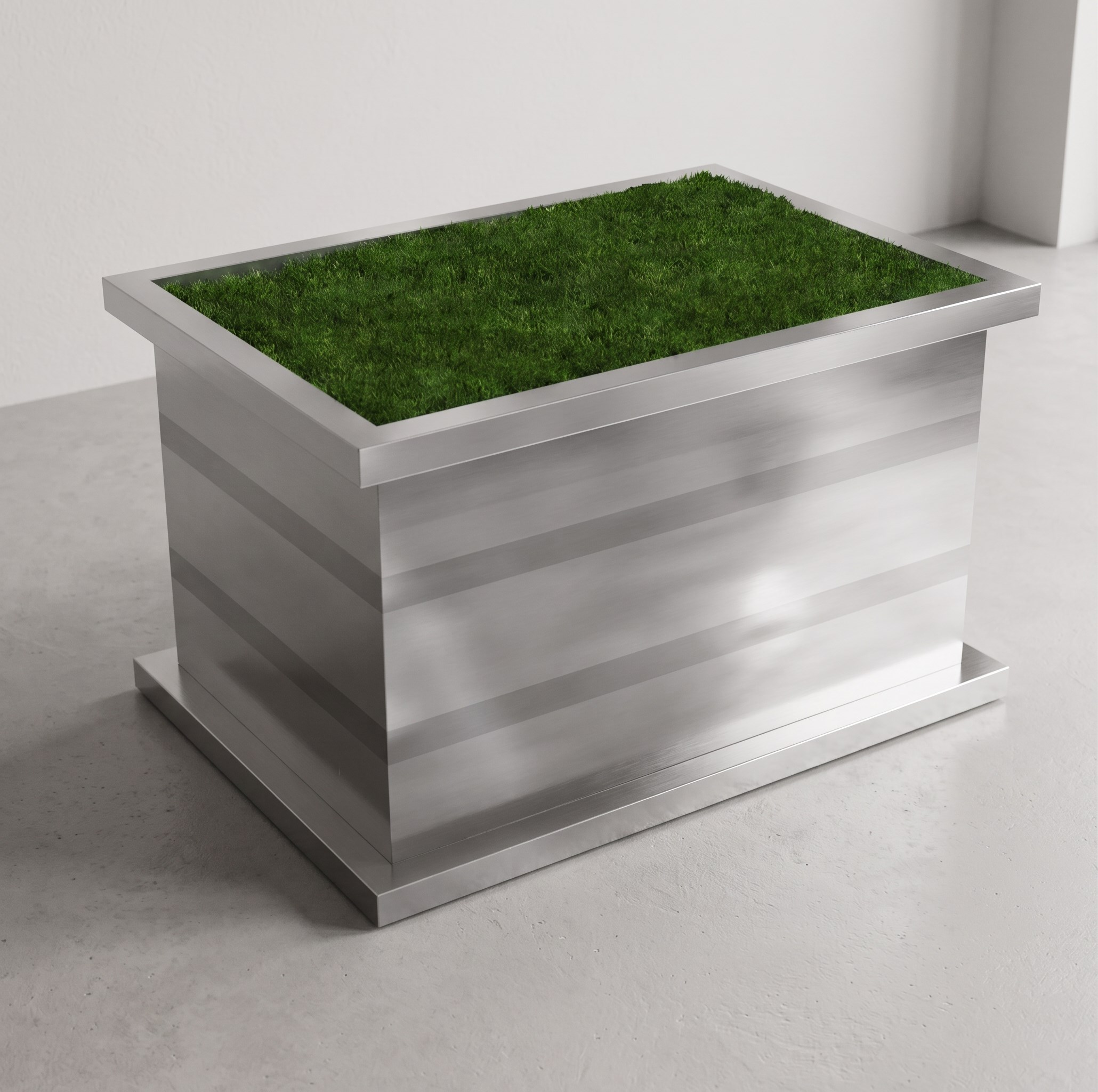 İç ve Dış Mekan Paslanmaz Çelik Saksı 66x46x40 cm – 96 L
