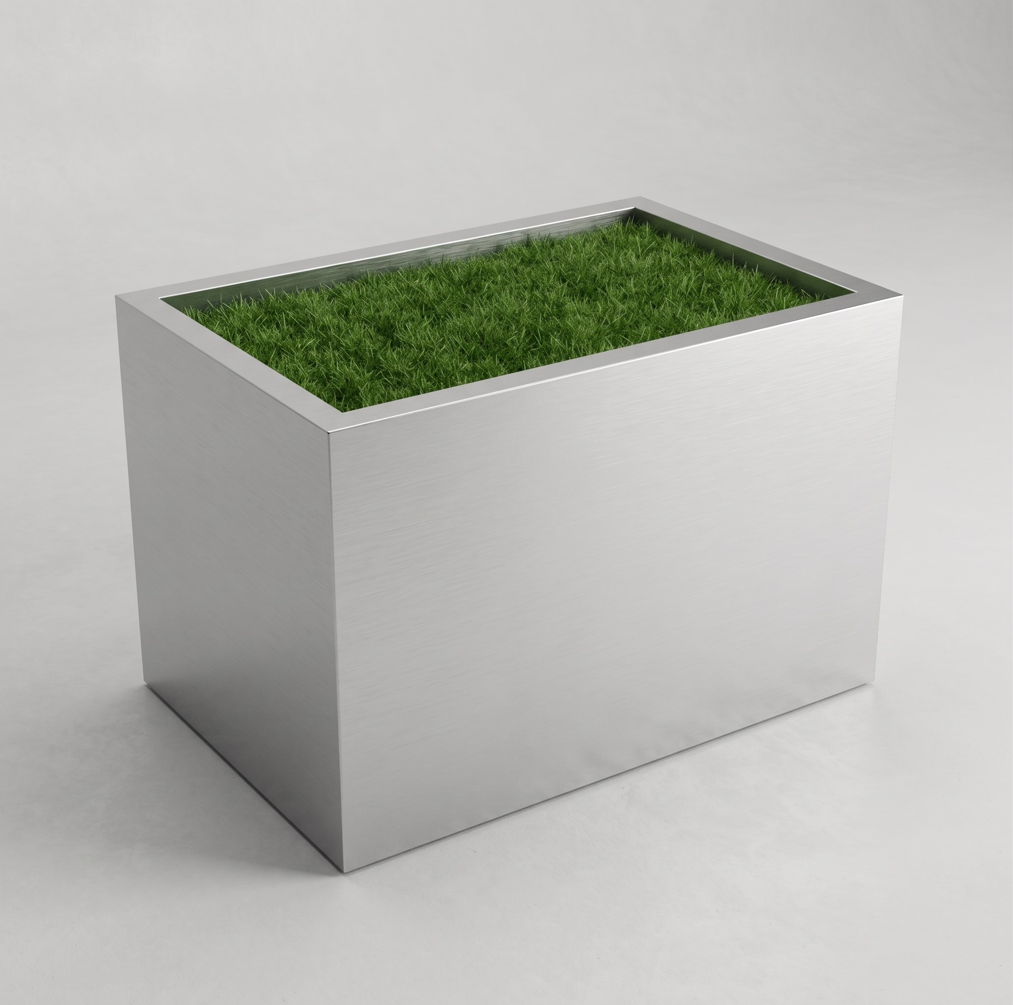 İç ve Dış Mekan Paslanmaz Çelik Saksı 60x40x40 cm – 96 L