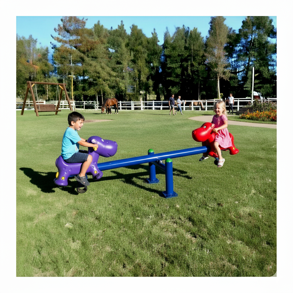 Two Seater Seesaw with Dog Figure – MTH02-KPK