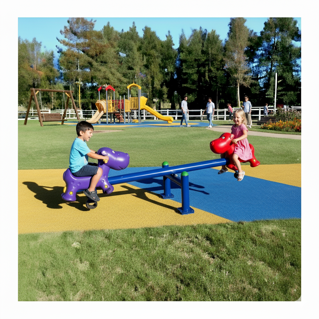 Two Seater Seesaw with Dog Figure – MTH02-KPK