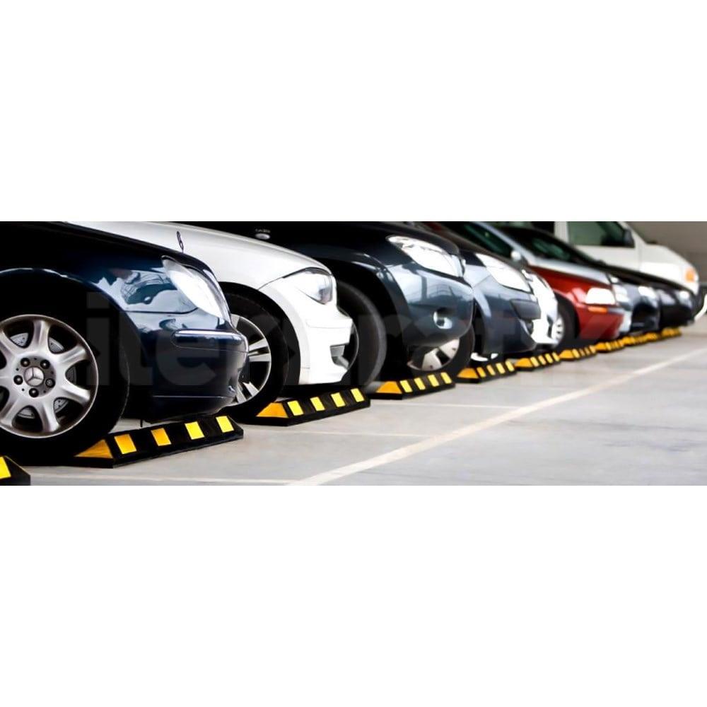 Kauçuk Araç Stoperi – 183x15x10 cm | 10'lu Dayanıklı Otopark Seti