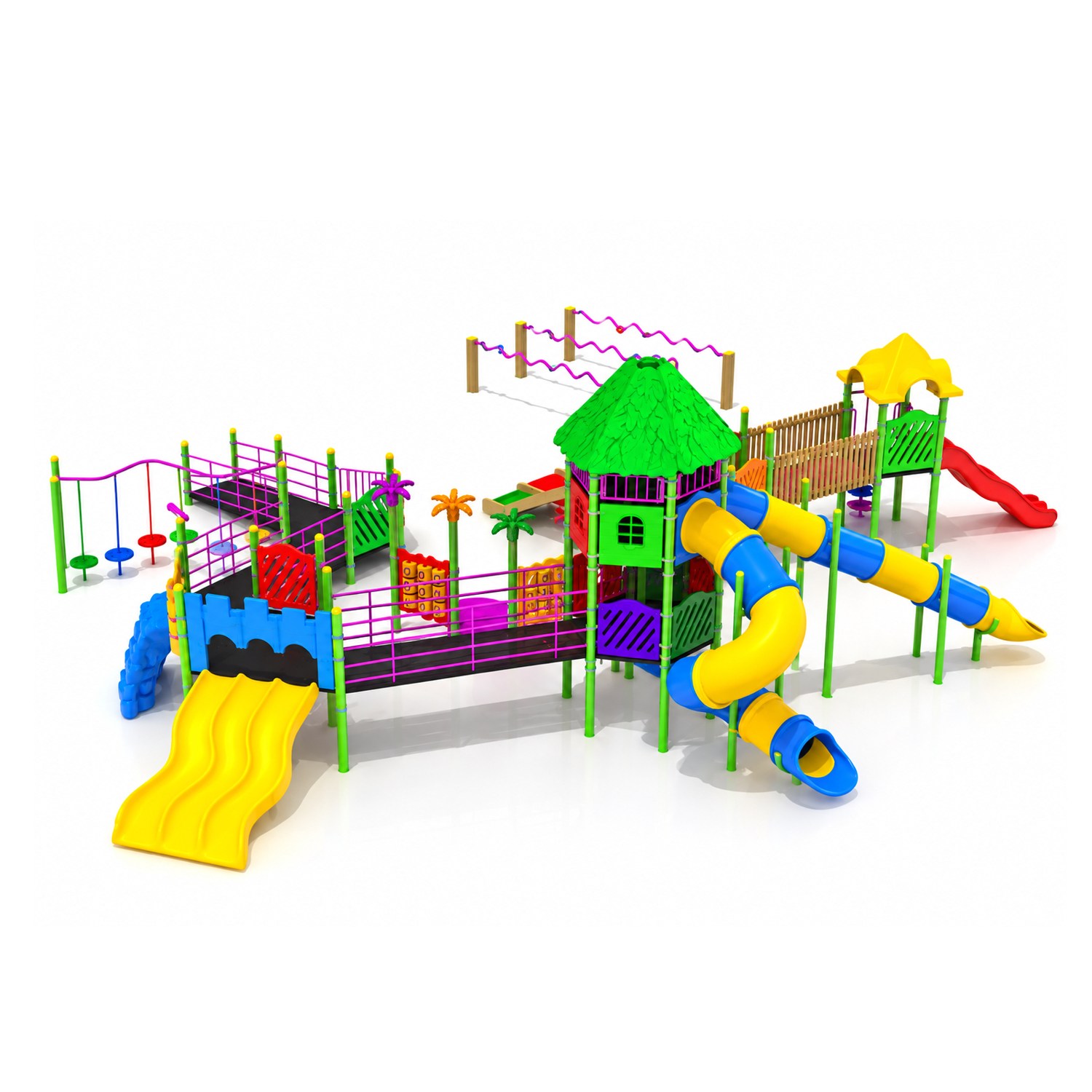 Mega-Size Inclusive Playground with Multi-Activity Zone – 15 x 20 m