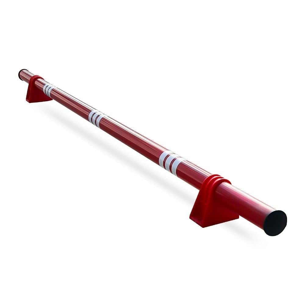 Otopark Araç Stoperi 200x13 cm – Kırmızı Renkli Polikarbon Ayaklı Tasarım