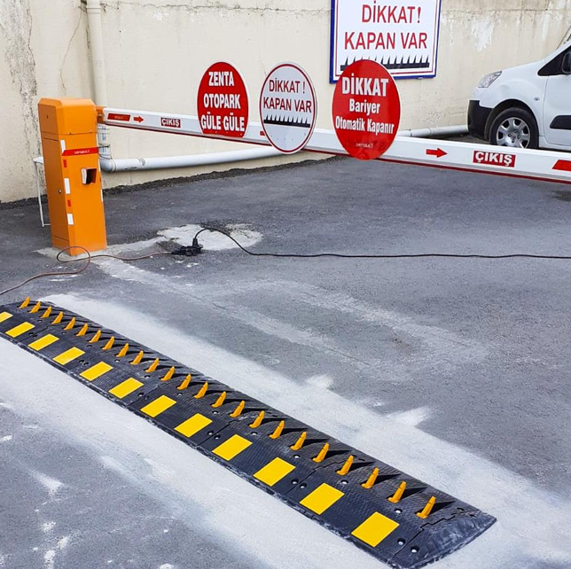 Otopark Kasis Kapanı 2.5 Metre Set - Tek Yönlü Araç Kapanı ve Hız Kasisi