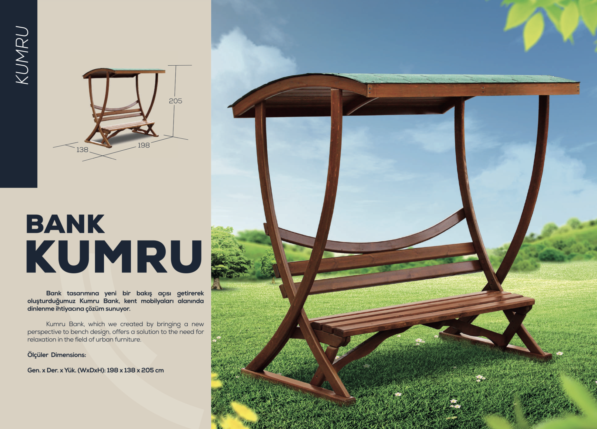 Oturma Bankı Çatılı