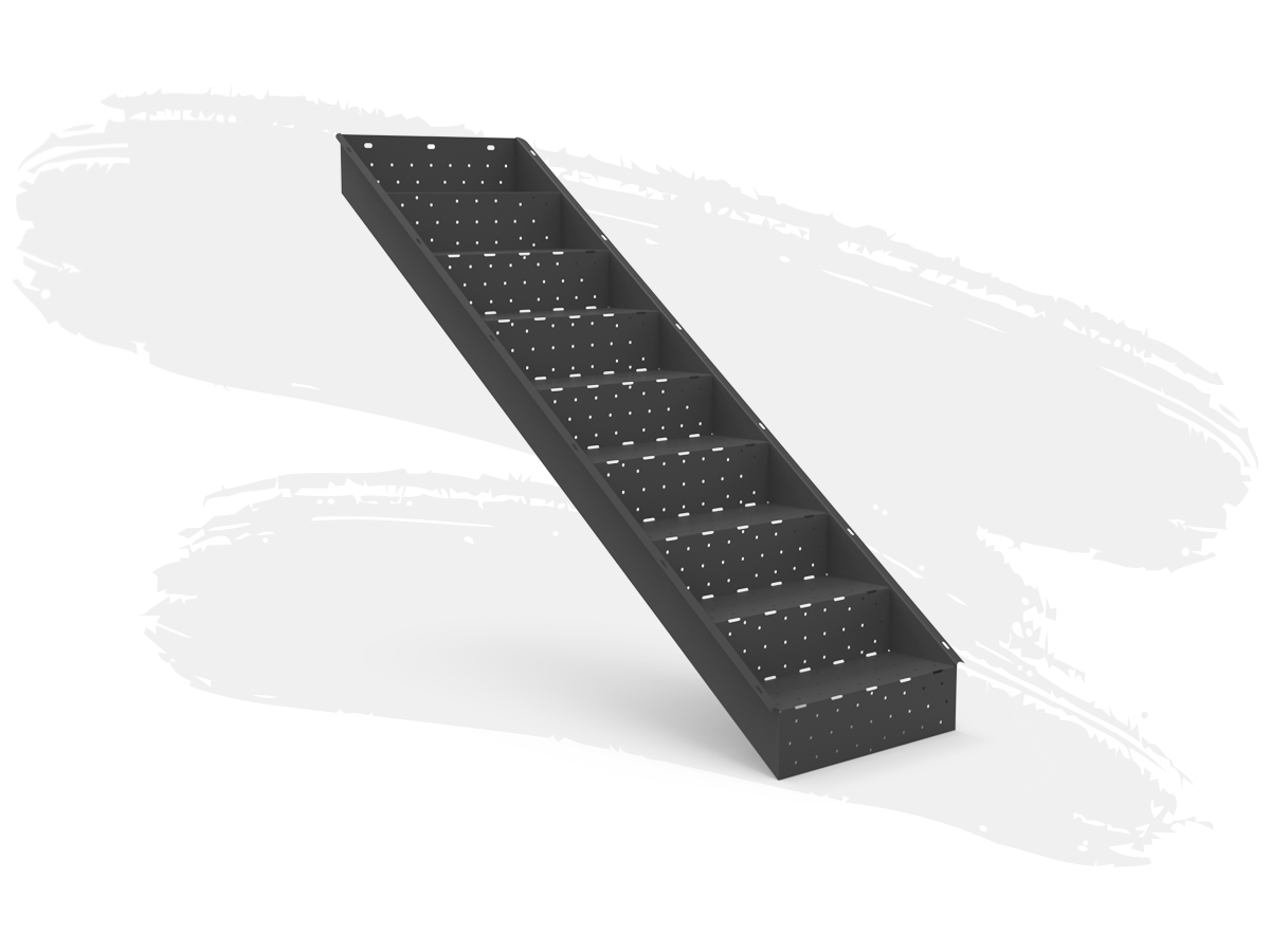 Plastisol Kaplı H150 cm Yerden Kuleye Kapalı Tip Merdiven YK