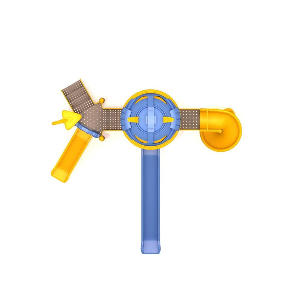 Robot Temalı Çocuk Oyun Parkı, Robot Oyun Grubu, İki Kuleli Üç Kaydıraklı