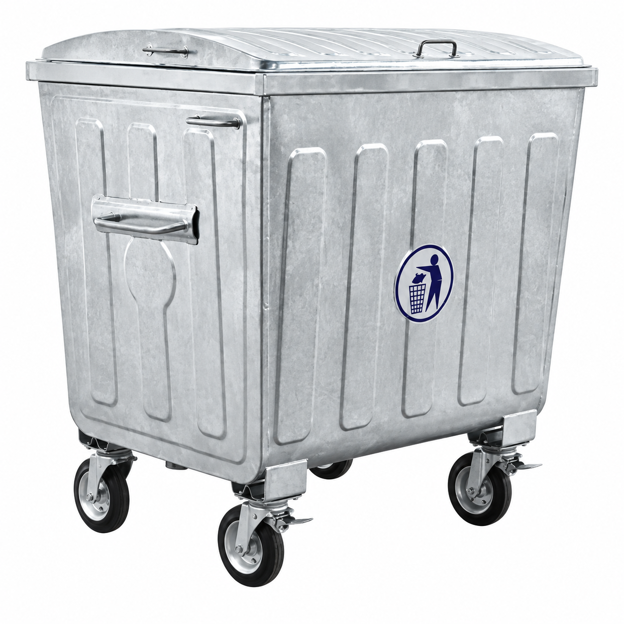 Sıcak Daldırma Galvanizli Çöp Konteyneri 1100 Litre
