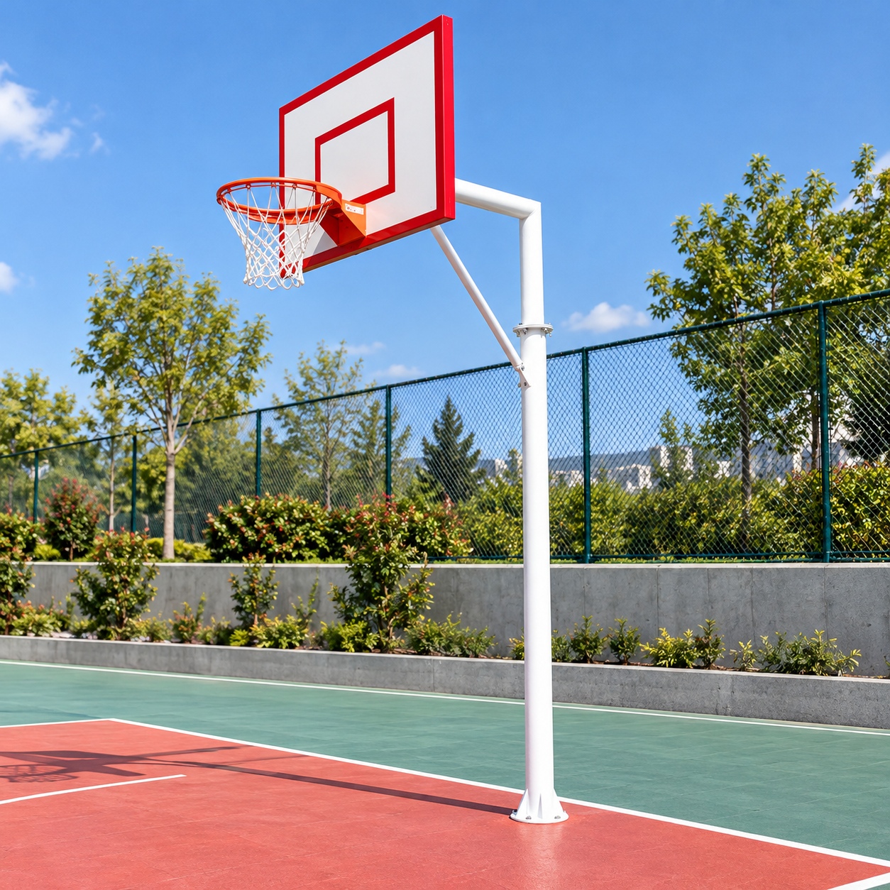 Tek Direkli Sabit Basketbol Potası 114 mm Sac Panyalı