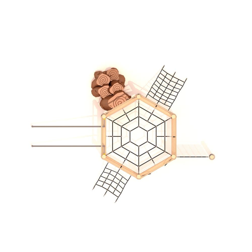 Tırmanma Aktiviteli Ahşap Çocuk Parkı