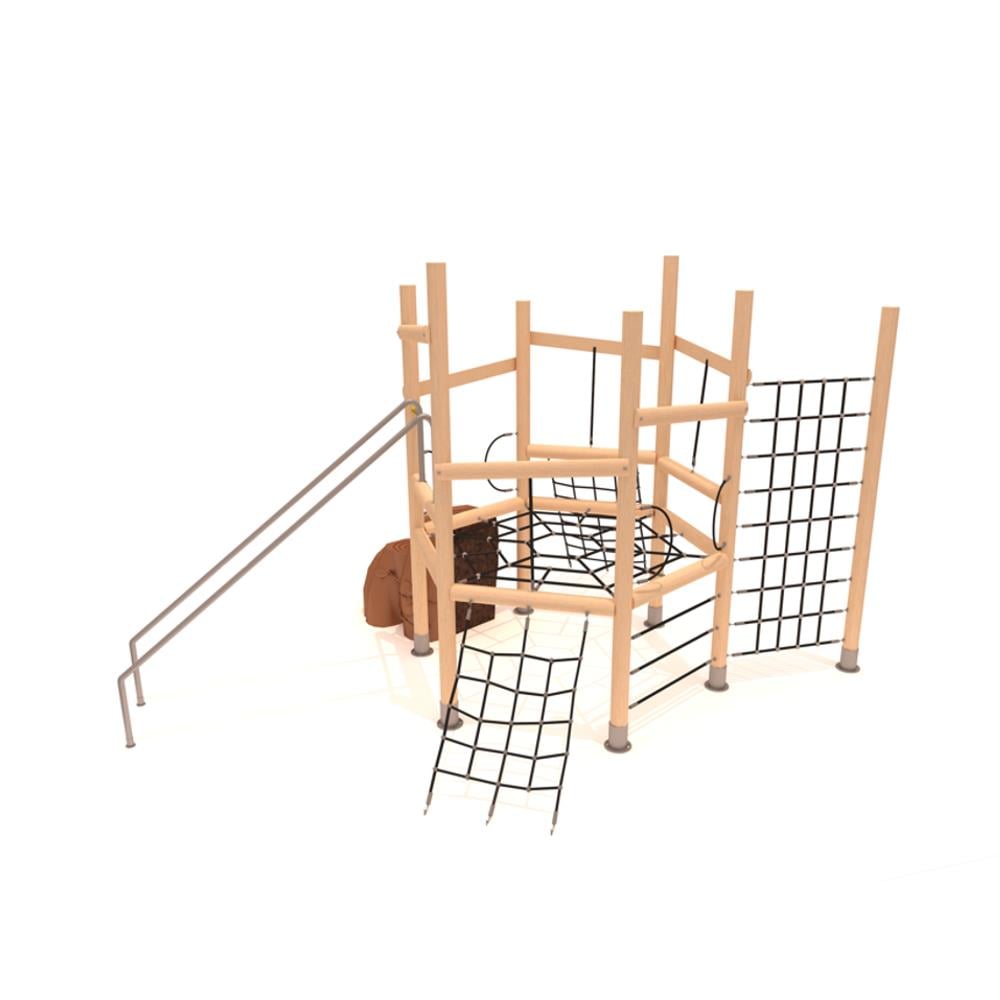 Tırmanma Aktiviteli Ahşap Çocuk Parkı