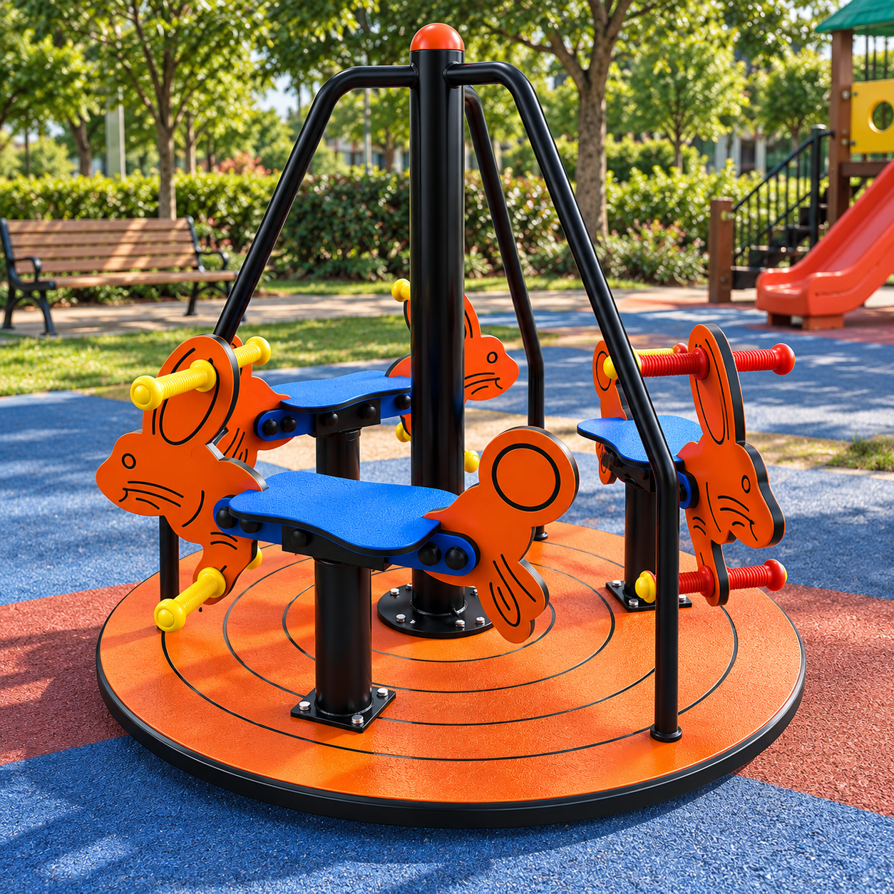Üç Figürlü HDPE Dönence DNC-1002 | Çocuk Oyun Elemanı