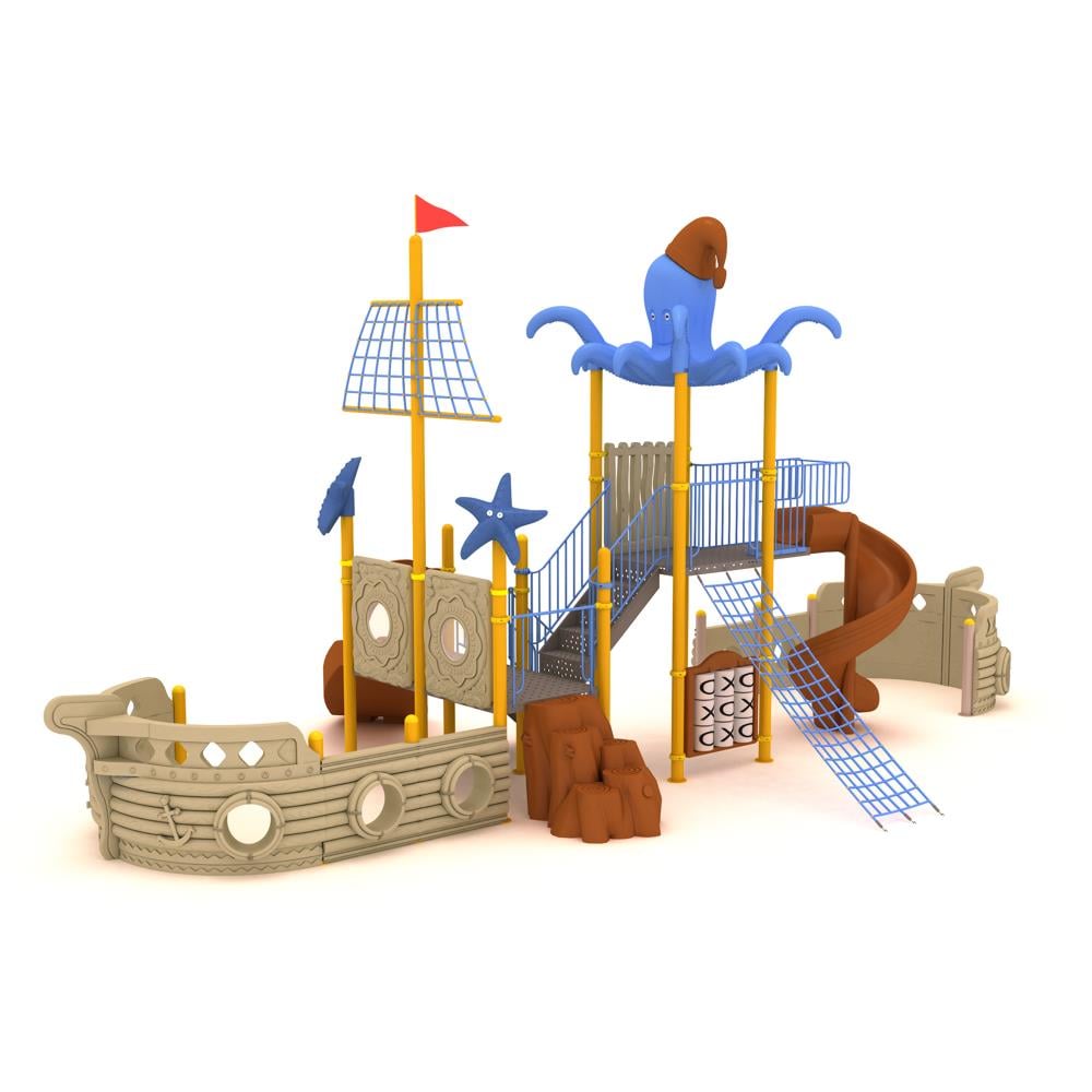 Üç Kuleli İki Kaydıraklı Gemi Oyun Grubu