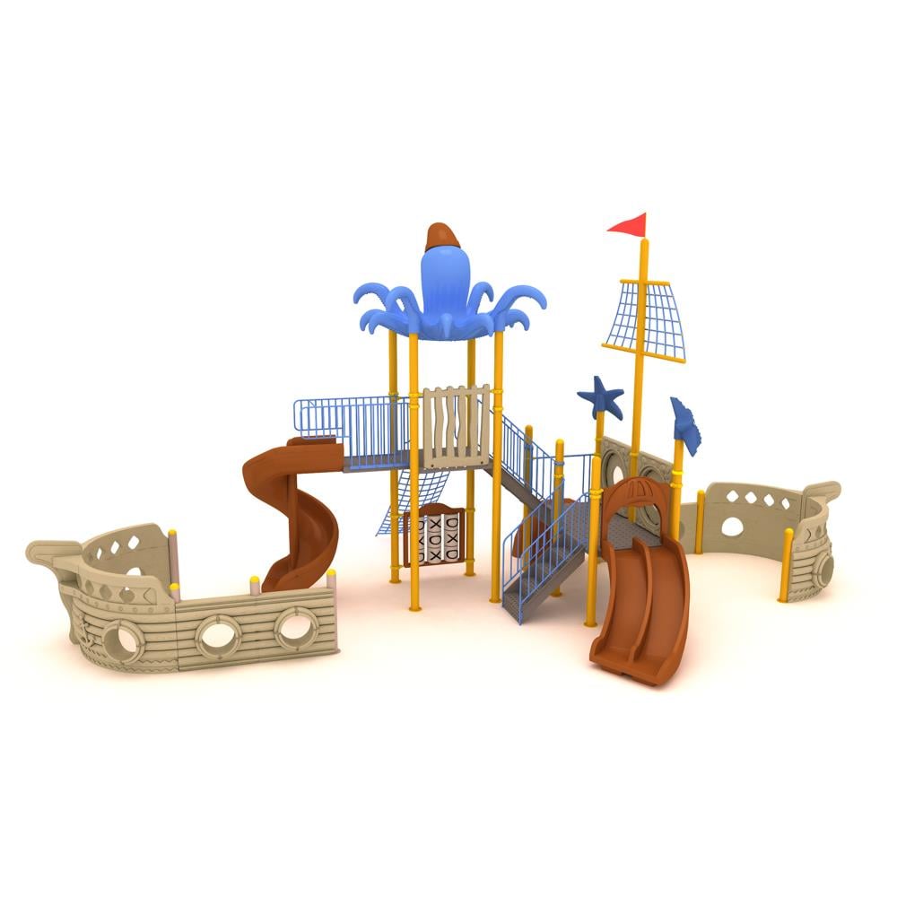 Üç Kuleli İki Kaydıraklı Gemi Oyun Grubu