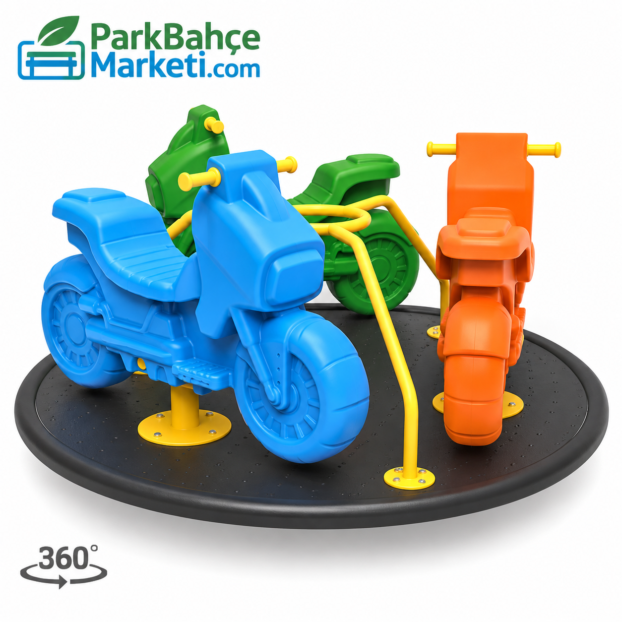 Üç Motor Figürlü Dönence DP-500 | Çocuk Oyun Elemanı