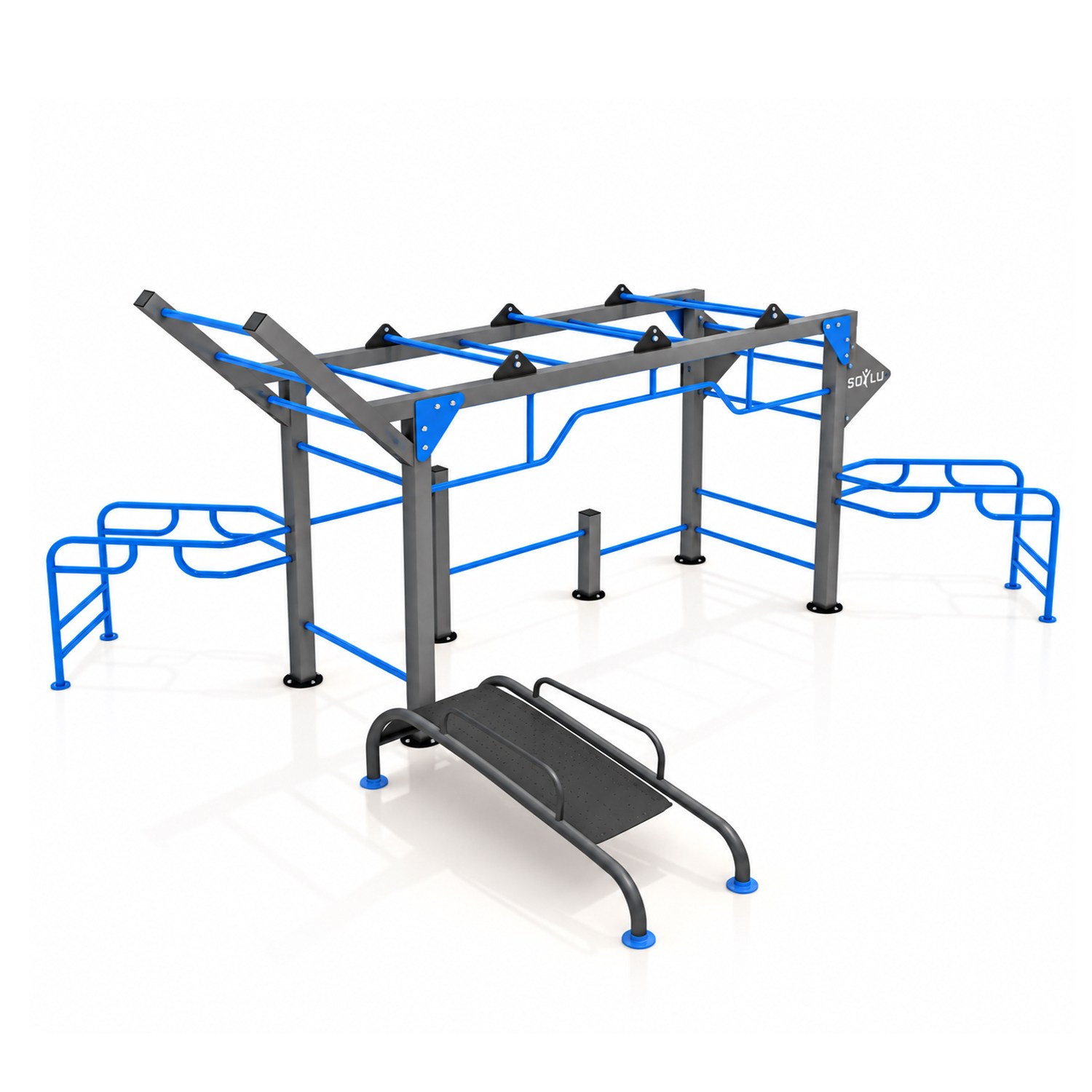 Workout Fitness Station FST-102 – 14-Person Outdoor Training Unit 