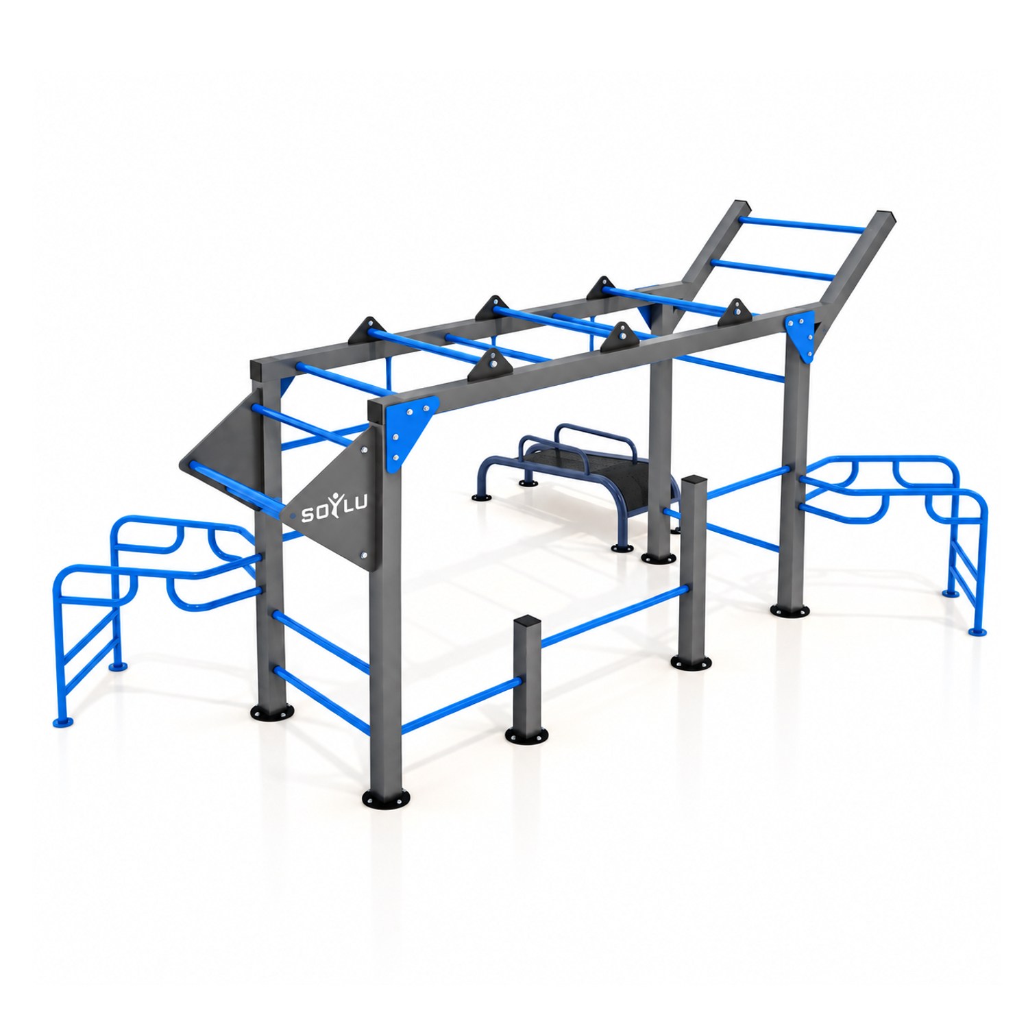 Workout Fitness Station FST-102 – 14-Person Outdoor Training Unit 