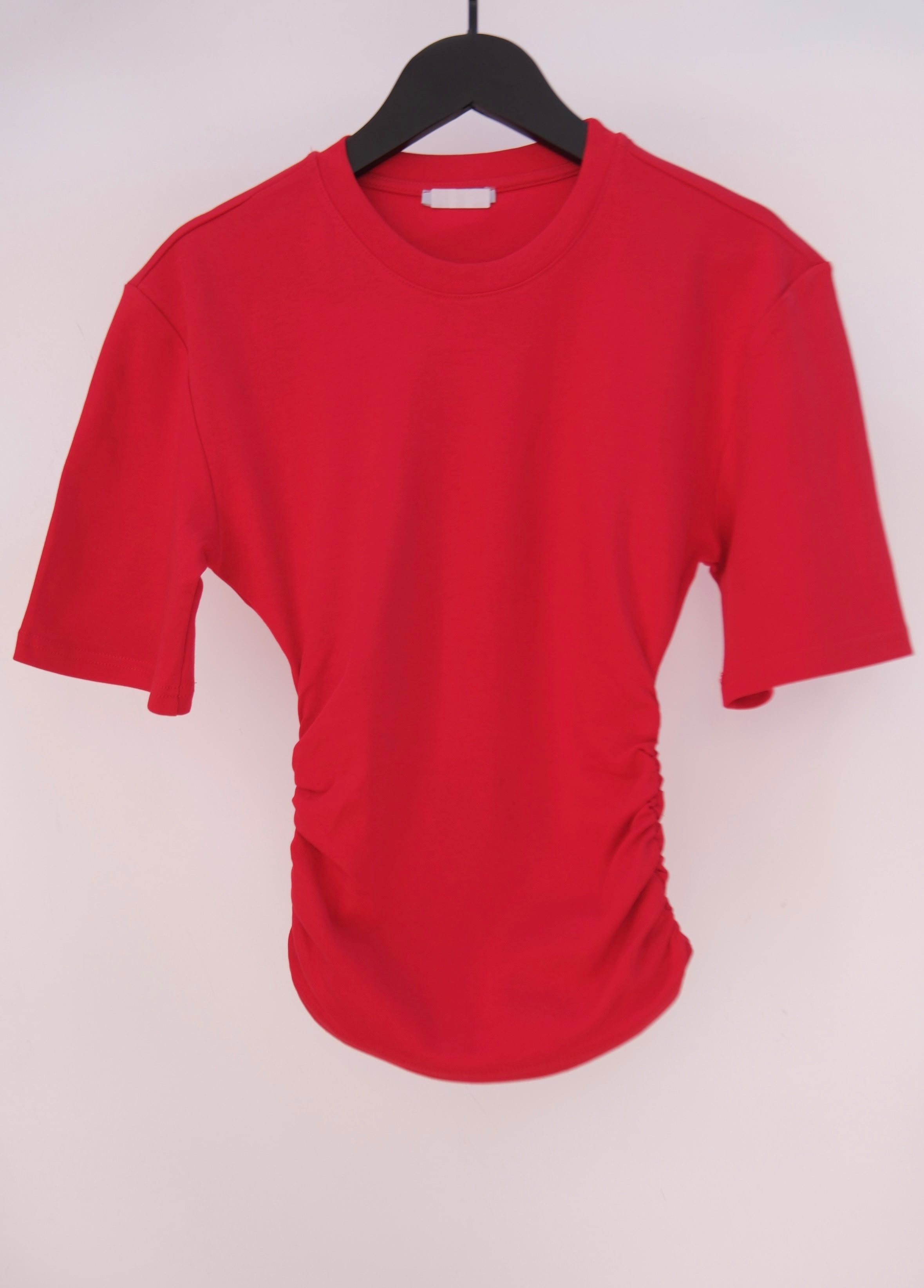 FERMUAR DETAYLI BÜZGÜLÜ TSHIRT 