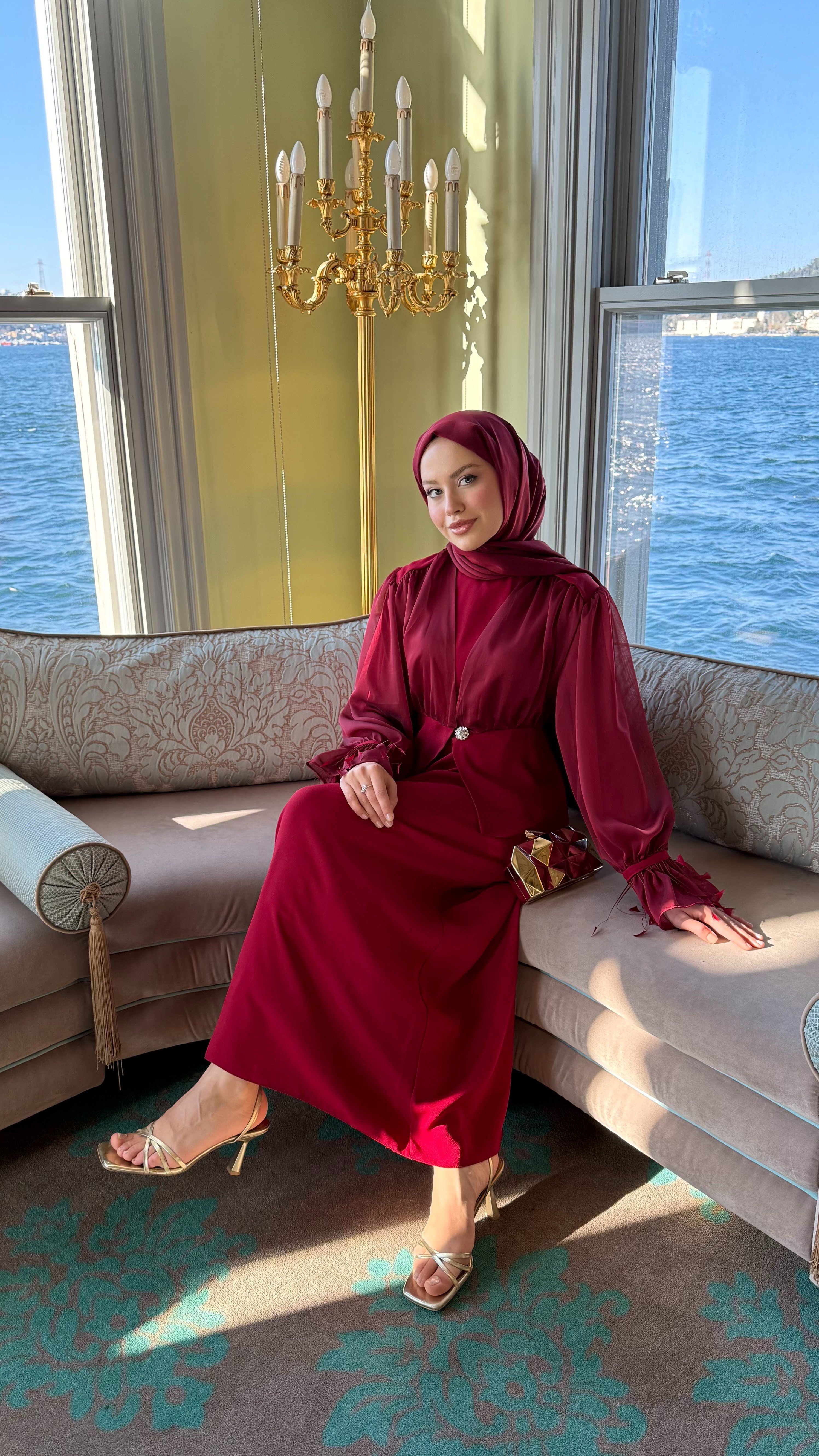 Aura Bordo İkili Takım