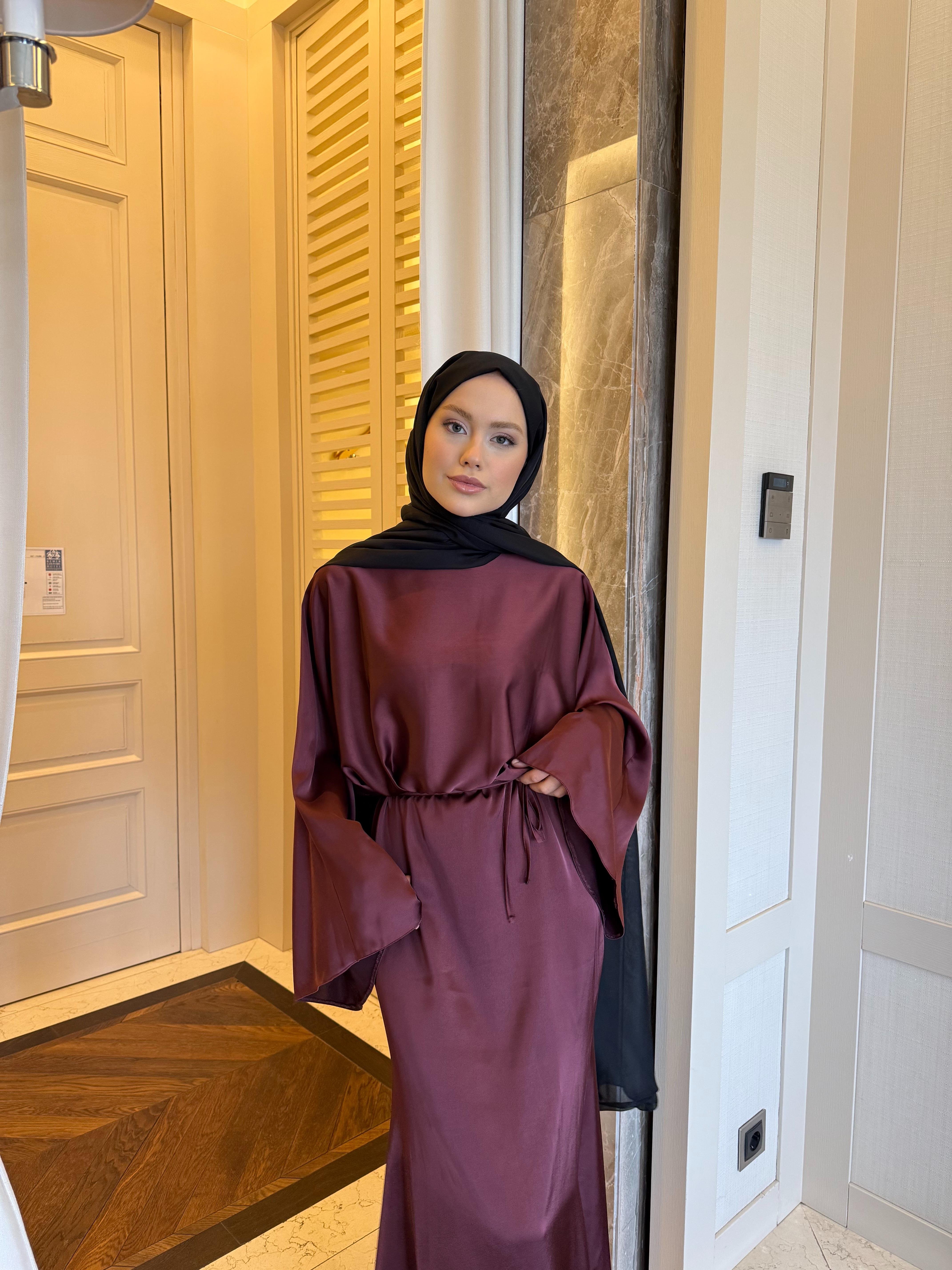 Balık form bordo elbise