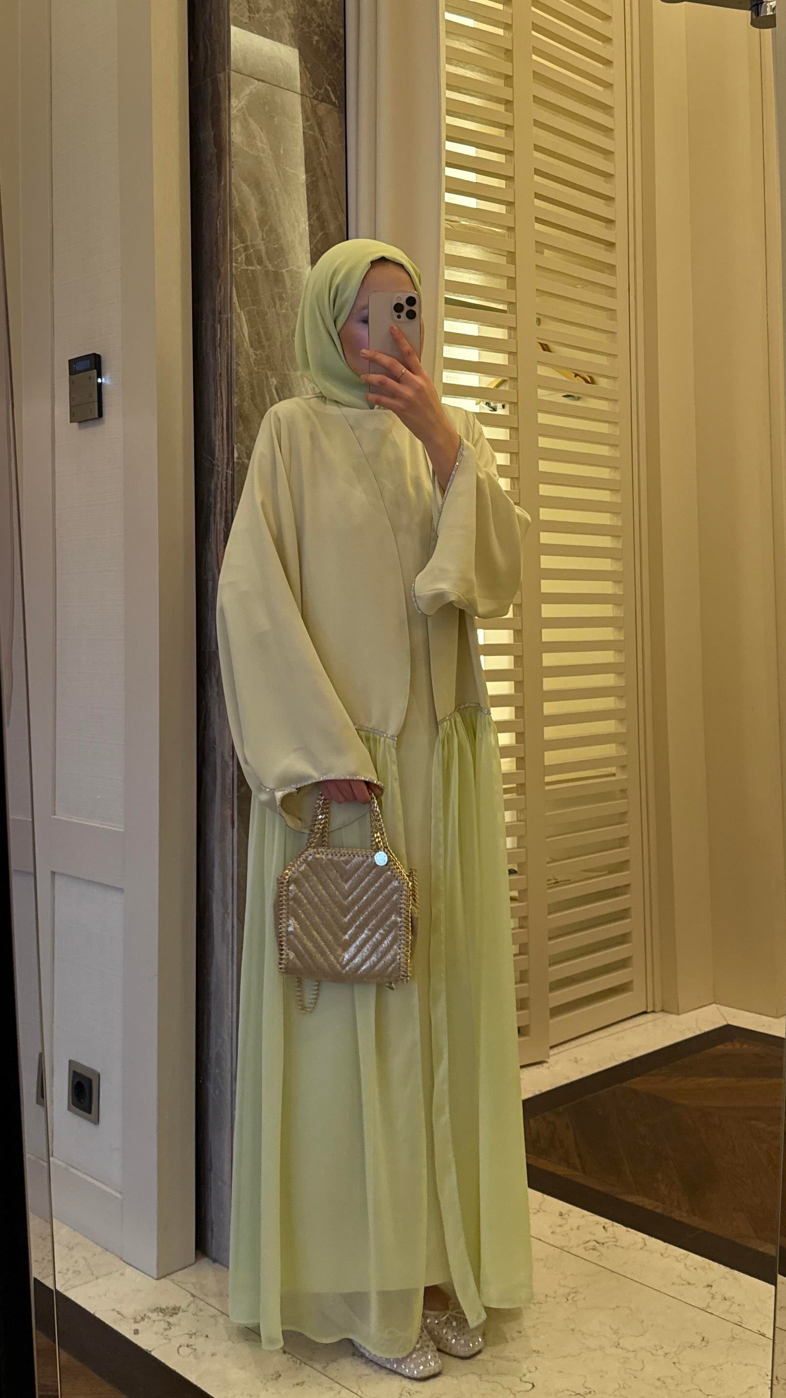 Yeşil abaya takım