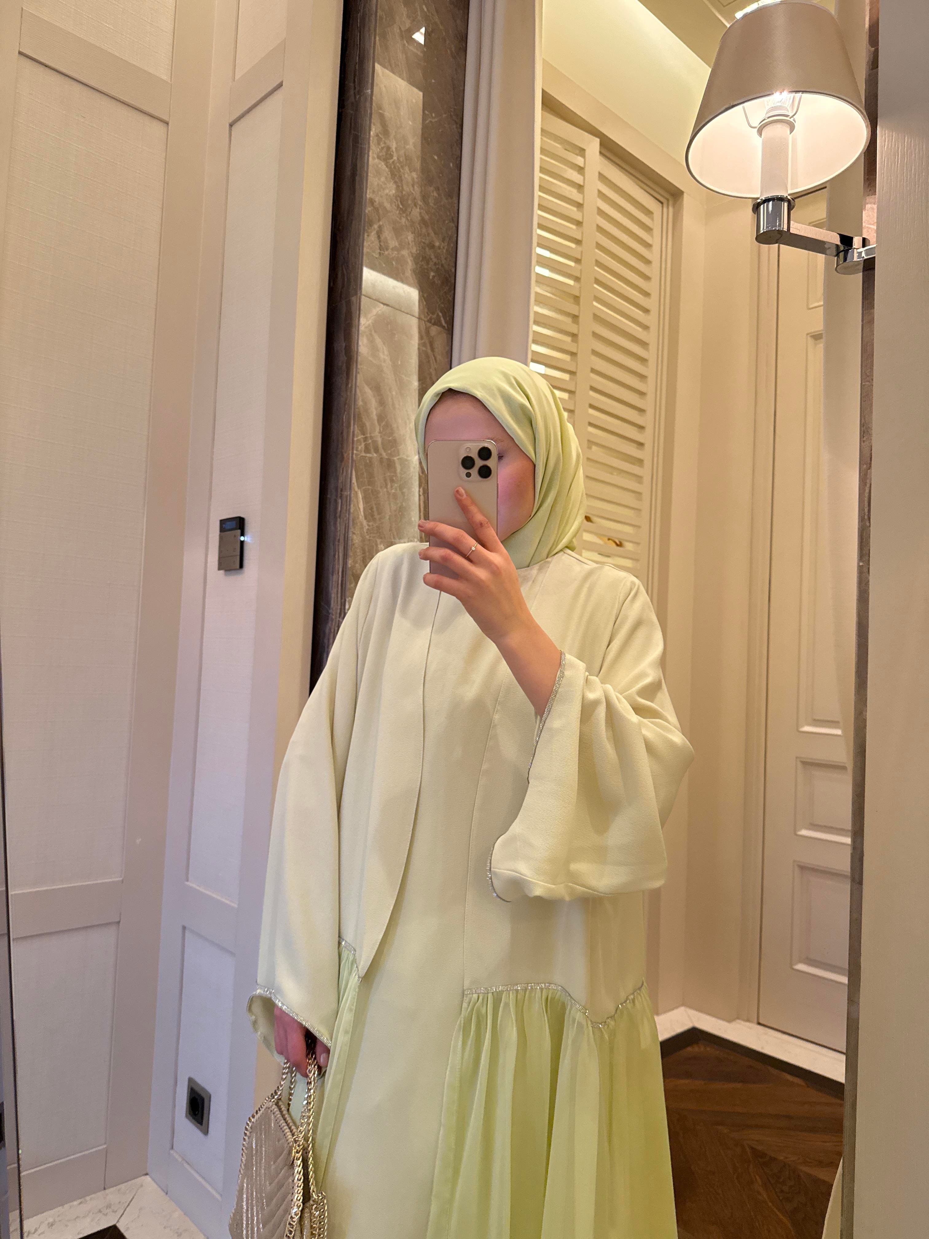 Yeşil abaya takım