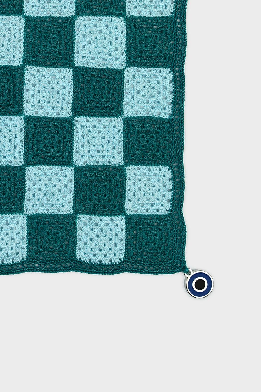Checkered El İşi Dantel Örtü