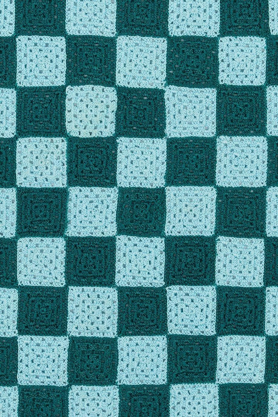 Checkered El İşi Dantel Örtü