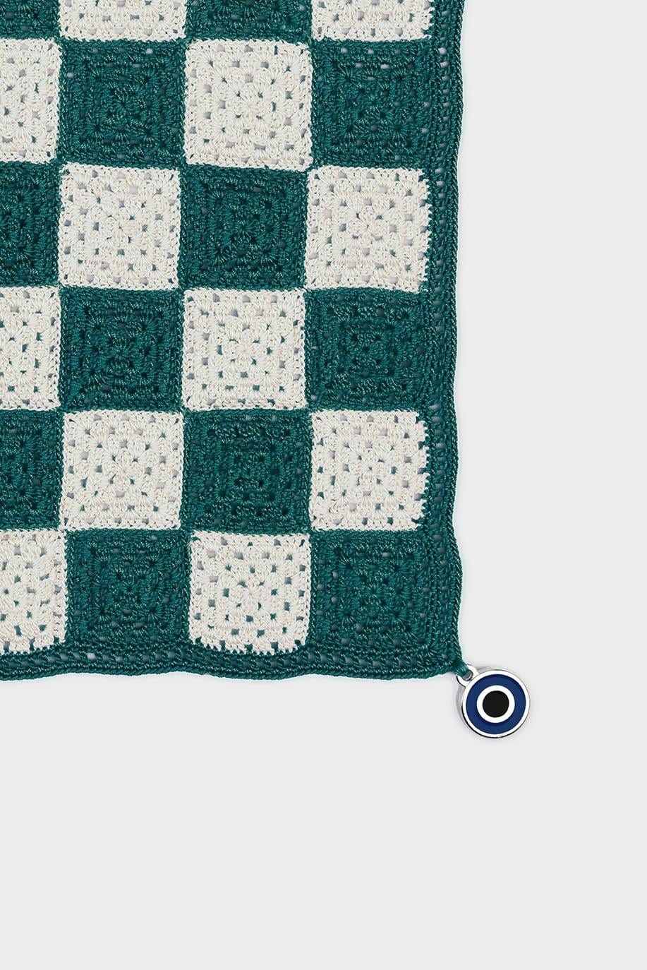 Checkered El İşi Dantel Örtü