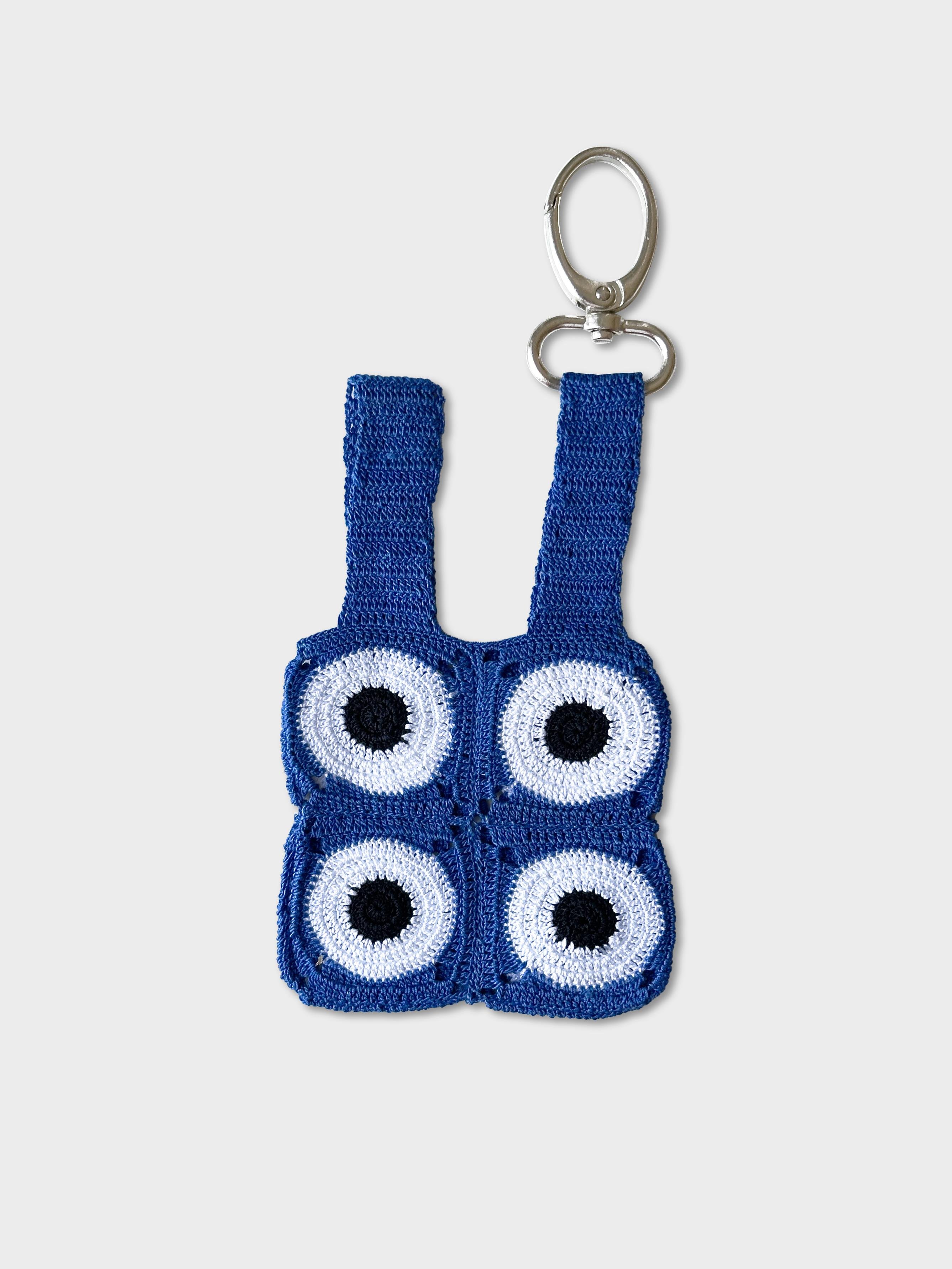 Mavi Evil Eye Kulaklık Çantası 