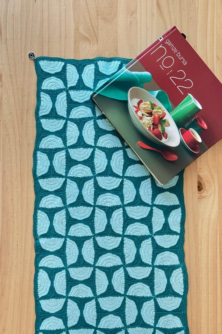 Blue Green Circus Table Runner