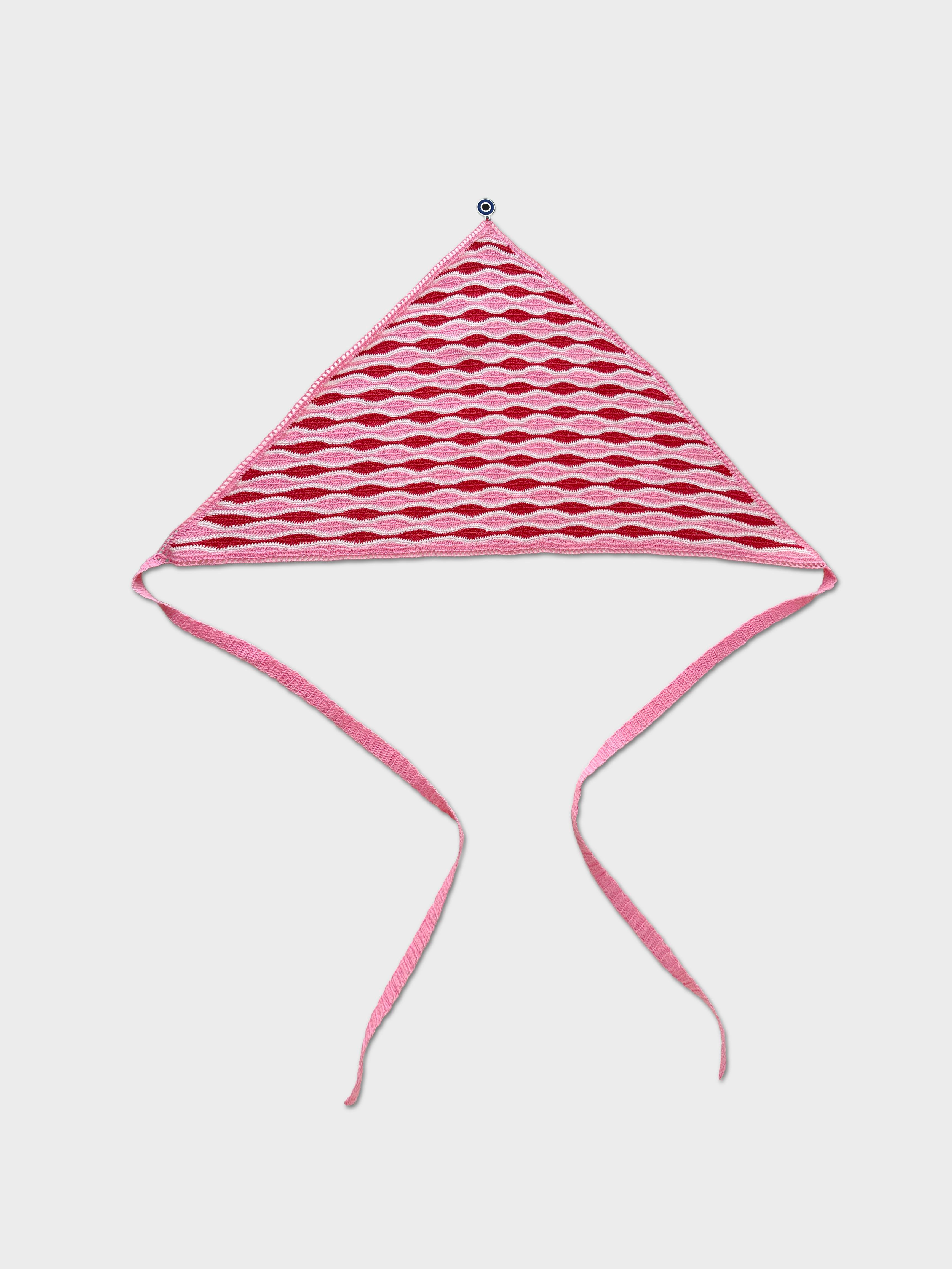 Pembe Kırmızı Waves Bandana