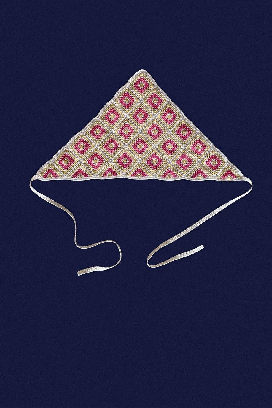 Pembe Sarı Granny Dantel Bandana