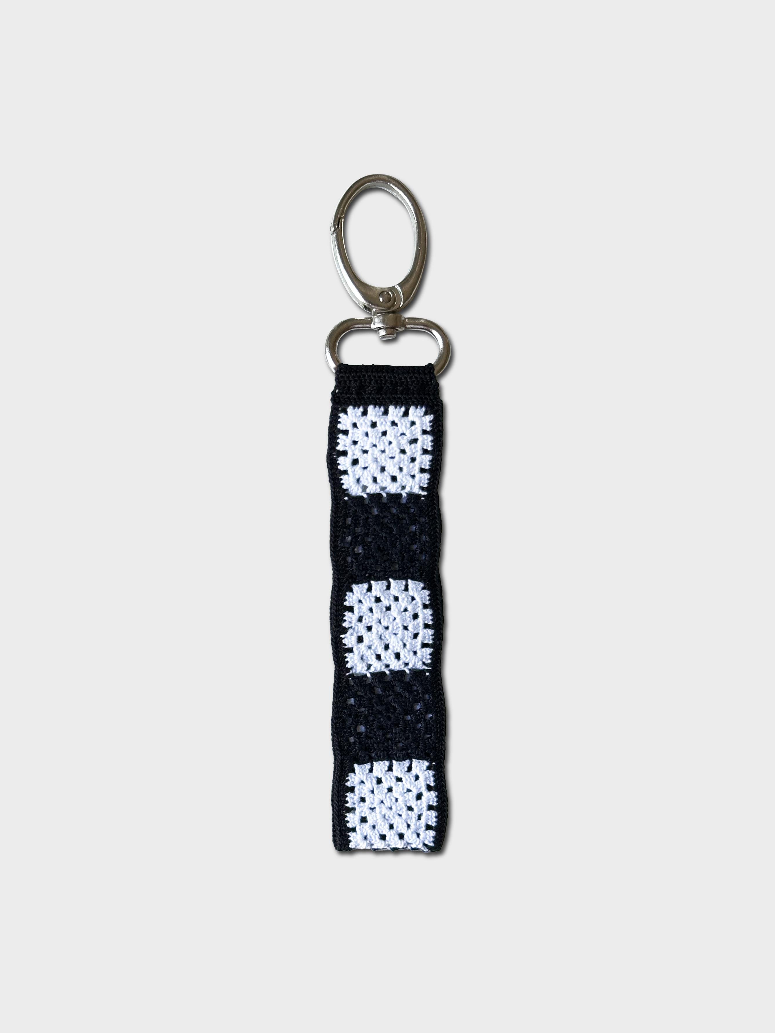 Siyah Beyaz Checkered Anahtarlık