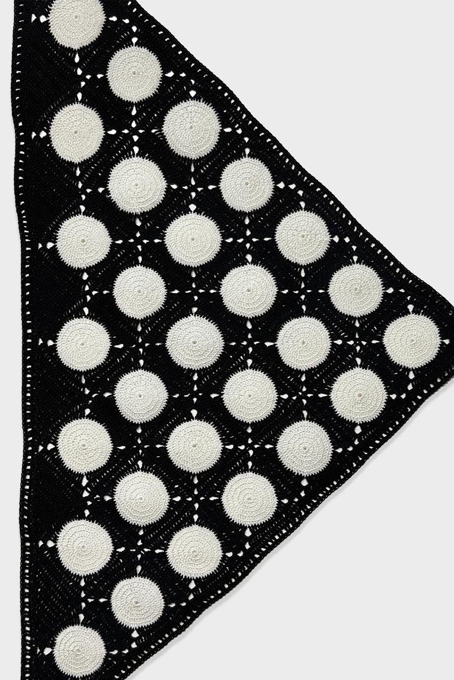 Siyah Dots Dantel Bandana