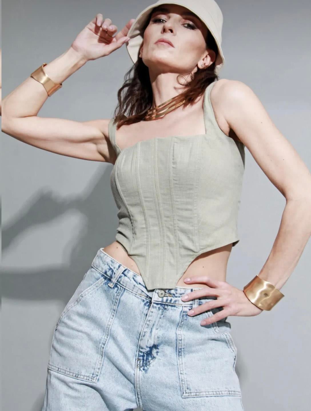 Tiffany Model Kalın Altın Rengi Kelepçe Bilezik