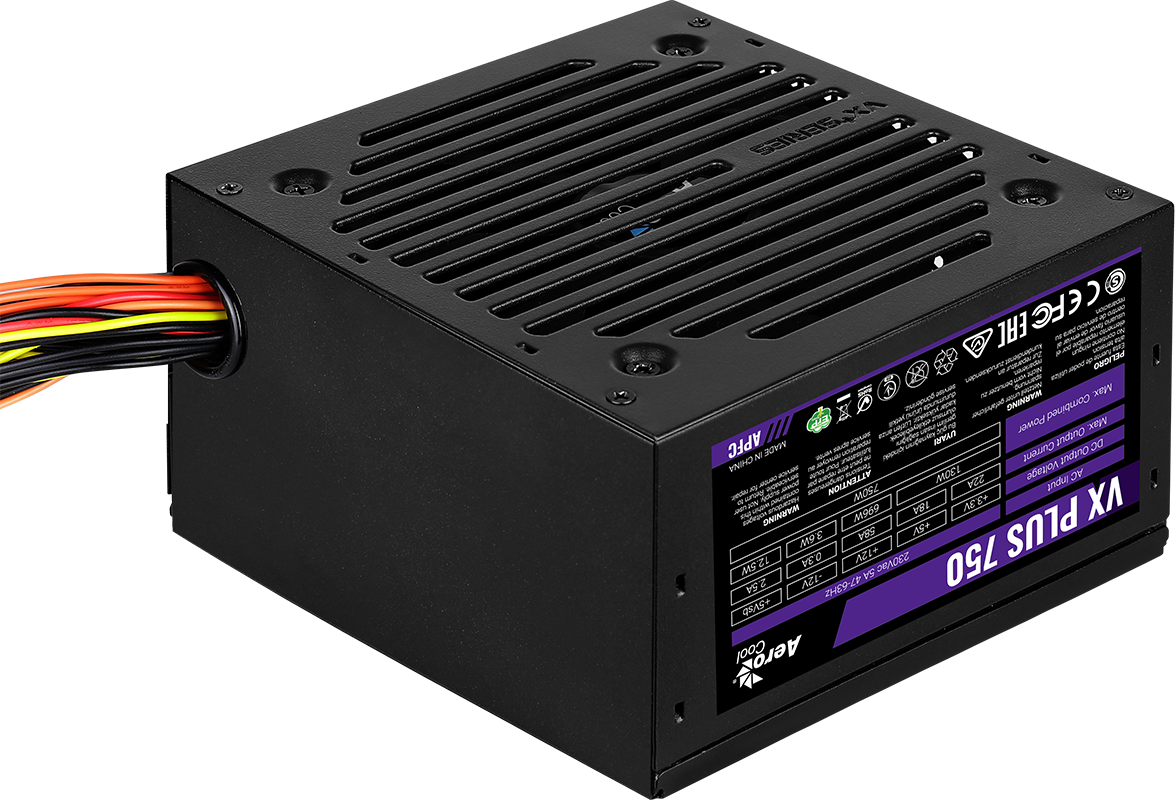 AEROCOOL AE-VXP750 750W Power Supply Aktif PFC