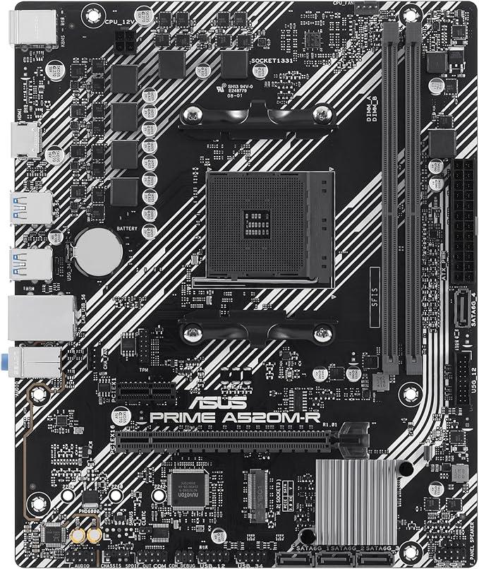 ASUS PRIME A520M-R A520 DDR4 (Vga Yok) GLan mATX HDMI M2 USB3.2 AM4 AMD Anakart