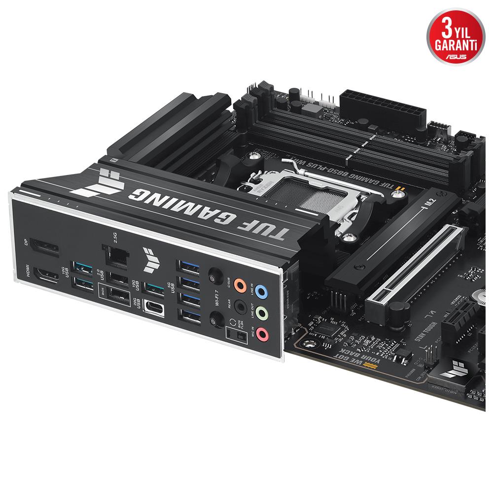 ASUS PRIME B850-PLUS WIFI B850M DDR5 (Vga Yok) GLan 2.5G ATX HD DP WIFI6 BT M2 RGB AM5 AMD Anakart