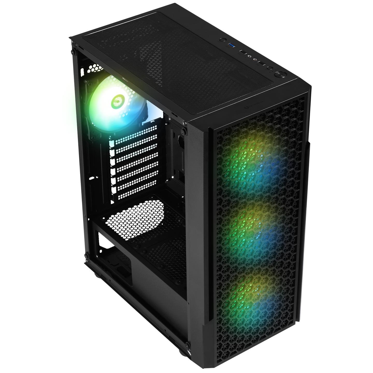 BITFENIX 4F-Black PROTON 600w 80+ Siyah Tempered Glass Mid Tower ATX Kasa