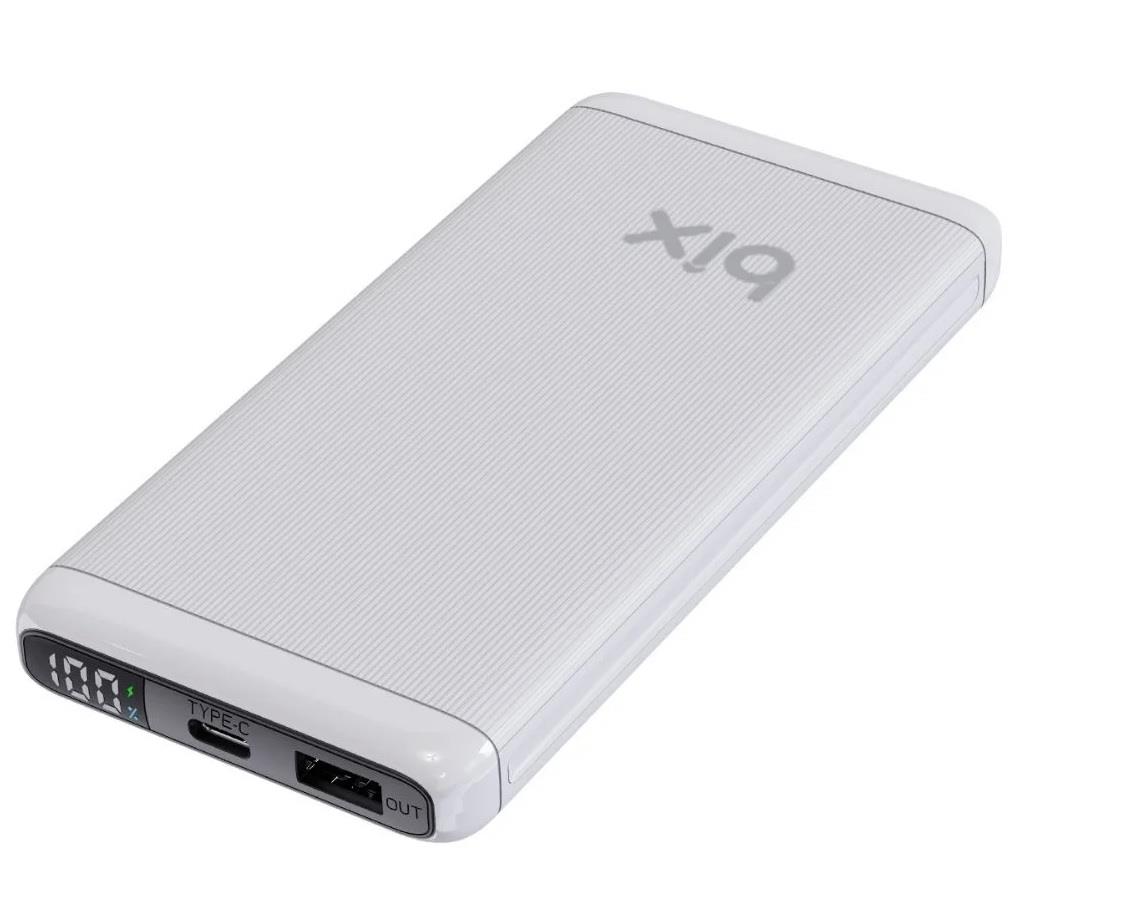 BİX BXPB107-WE 10000 Mah Beyaz 18W Çift Çıkışlı LED Ekranlı Güç Bankası